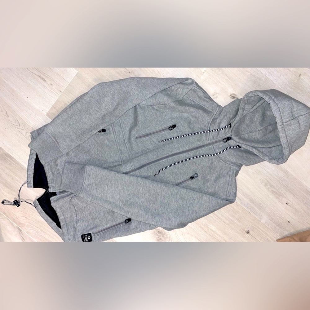 Jack & Jones Women’s Grey zip-up Sweater/Jacket, size small